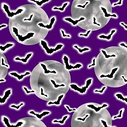 Purple - Bats with Moons